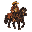 A bandit on horseback
