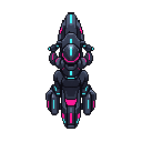 A neon hover bike