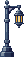 An iron street lantern