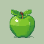 The same subject rebuilt as true pixel art, every pixel aligned to the grid